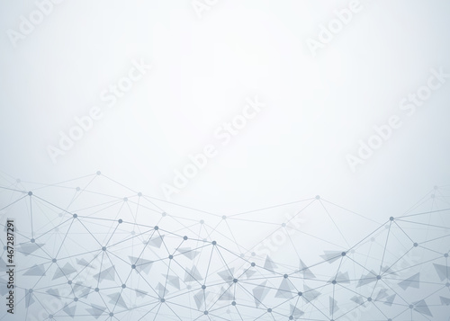 Abstract technology background. Polygonal with connecting dots and lines. Data and technology concept, network connection