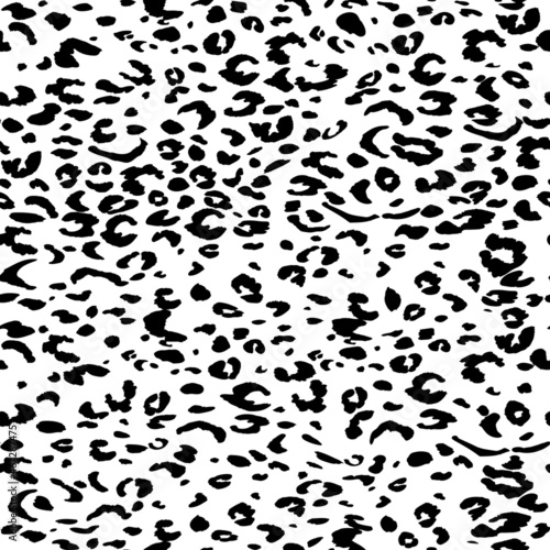 Abstract modern leopard seamless pattern. Animals trendy background. Black and white decorative vector illustration for print  card  postcard  fabric  textile. Modern ornament of stylized skin.