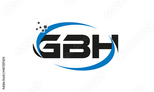 dots or points letter GBH technology logo designs concept vector Template Element photo