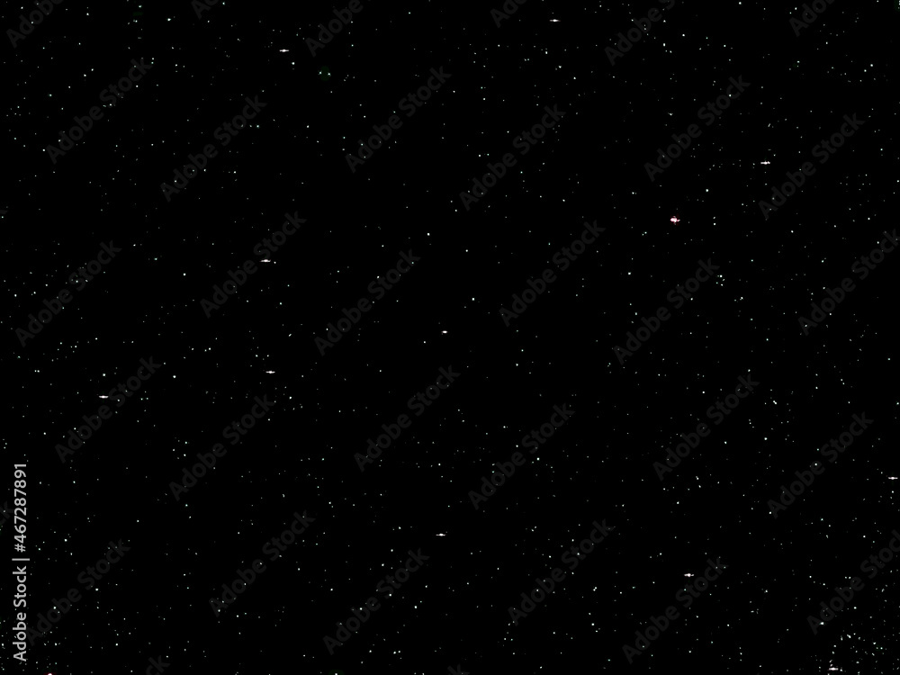 Planetarium, stars in space, black background
