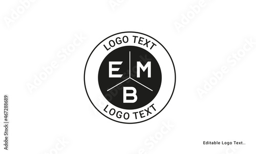 Vintage Retro EMB Letters Logo Vector Stamp 