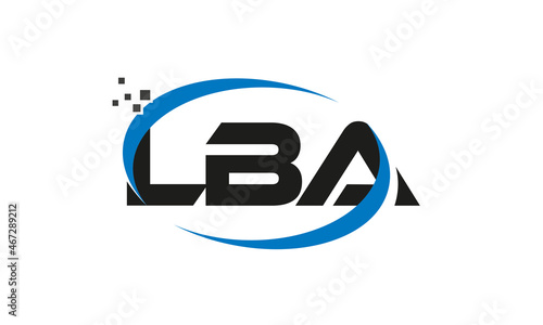dots or points letter LBA technology logo designs concept vector Template Element photo