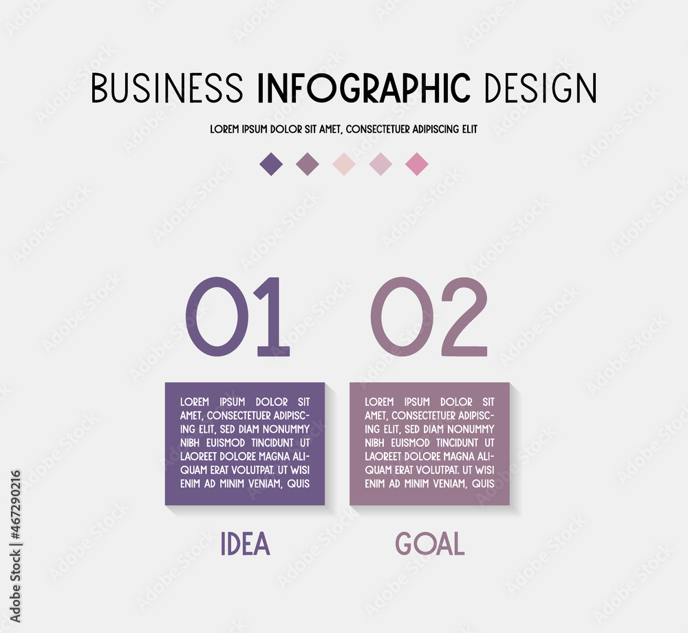 Fototapeta premium Business infographic with icons. Concept of a diagram. Vector