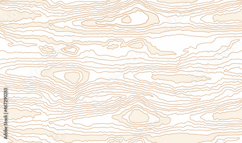 Seamless pattern of dense thin lines, wood grain texture background. Light golden wooden texture. Vector wallpaper