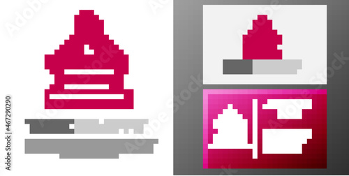 Logotype line Boat swing icon isolated on white background. Childrens entertainment playground. Attraction riding ship, swinging boat. Amusement park. Logo design template element. Vector