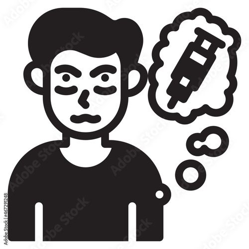 addiction glyph icon