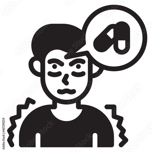 antidepressant glyph icon