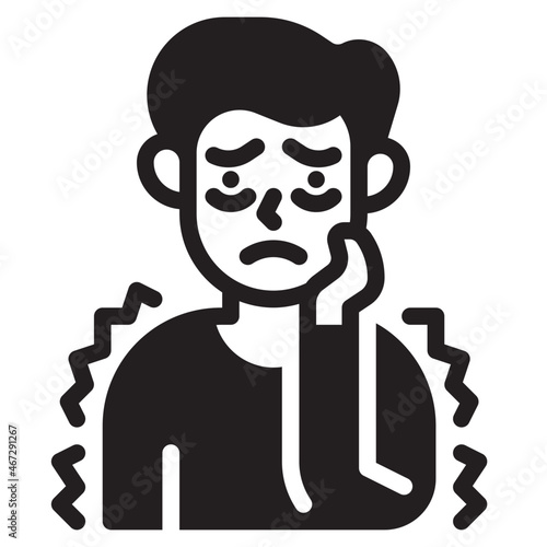 apprehensive glyph icon