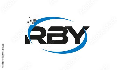 dots or points letter RBY technology logo designs concept vector Template Element