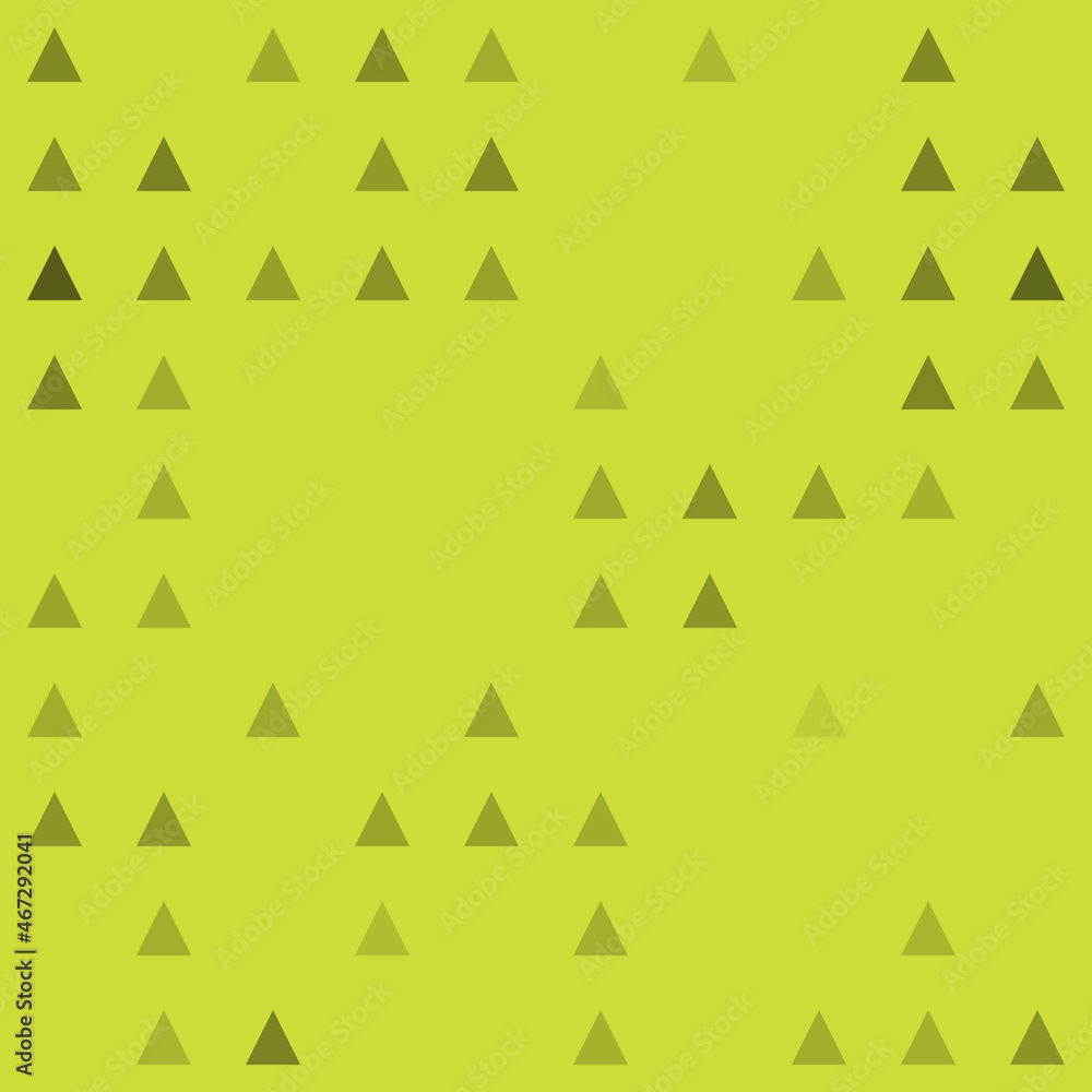 Abstract seamless geometric pattern. Mosaic background of black triangles. Evenly spaced big shapes of different color. Vector illustration on lime background Abstract seamless geometric pattern. Mosaic background of black triangles. Evenly spaced big shapes of different color. Vector illustration on lime background