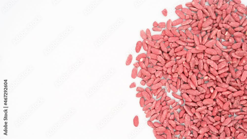 top pan herb HongQuMi or Fermentum Rubrum or Ultivarietas Oryzae Sativae Et Monasci or Red Rice top pan herb HongQuMi or Fermentum Rubrum or Ultivarietas Oryzae Sativae Et Monasci or Red Rice