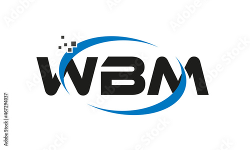 dots or points letter WBM technology logo designs concept vector Template Element photo