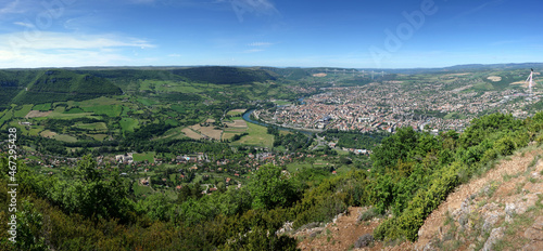panorama sur Millau et la vallée de la Dourbie depuis le Pouncho d'Agast