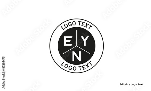 Vintage Retro EYN Letters Logo Vector Stamp 