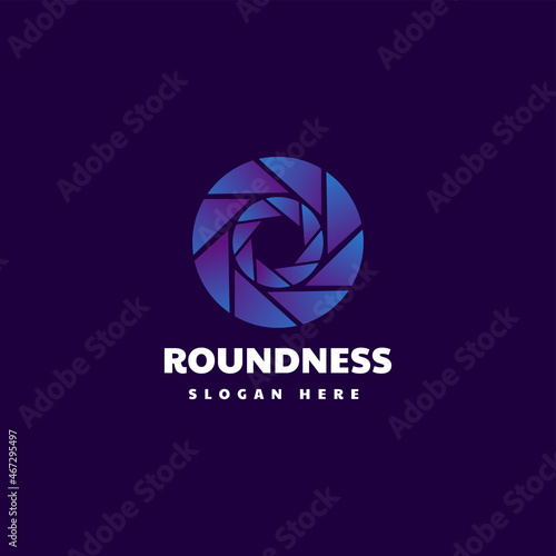 Vector Logo Illustration Round Gradient Colorful Style.