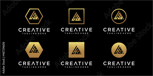 Creative initial letter HC logo design concept