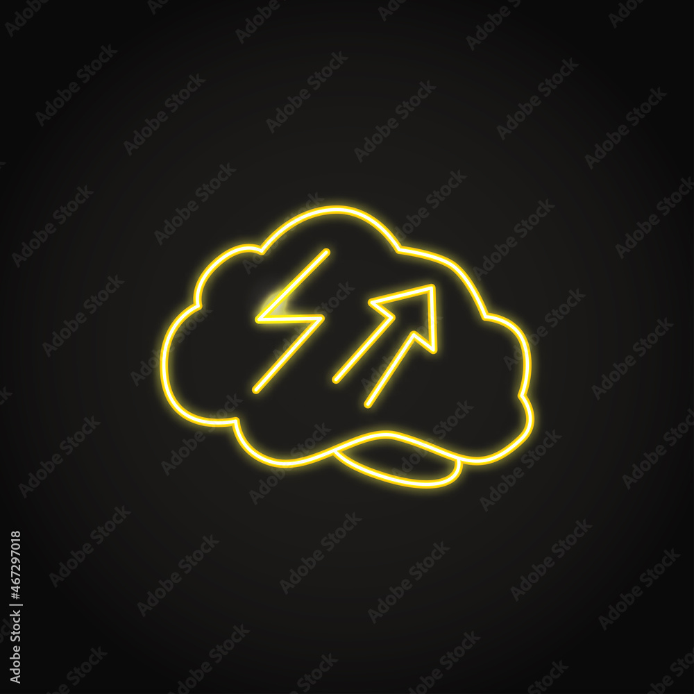 Neon increased energy icon in line style Neon increased energy icon in line style