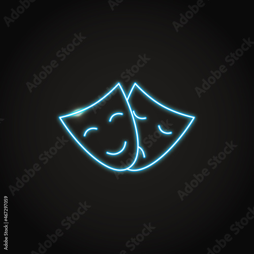 Neon bipolar disorder icon in line style