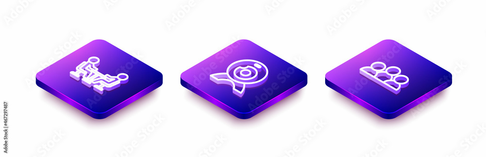 Set Isometric line Meeting, Web camera and icon. Vector Set Isometric line Meeting, Web camera and icon. Vector