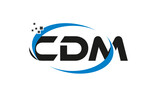 dots or points letter CDM technology logo designs concept vector Template Element