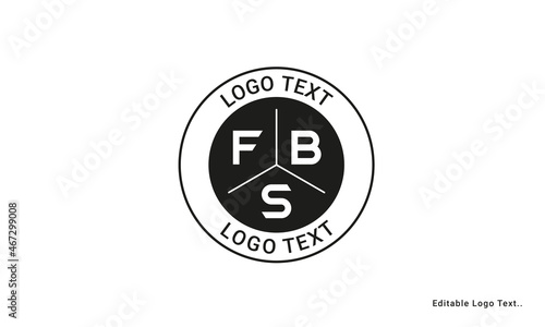 Vintage Retro FBS Letters Logo Vector Stamp 