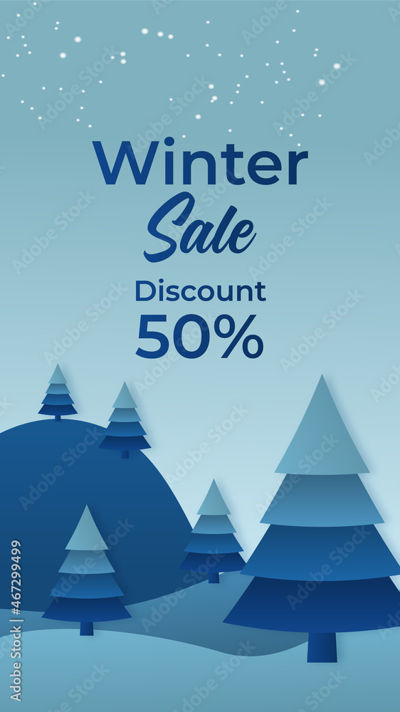 Christmas sale background designs, winter sale, social media promotional content. Set of winter social media stories template. Background with place for text. for event invitation, promo, ad.