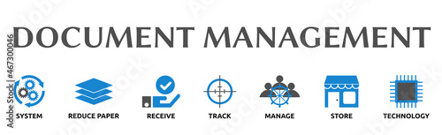 Quadro su tela Banner zum Thema: DOCUMENT MANAGEMENT