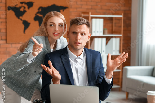 Male and female colleagues ...