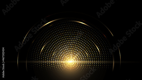 Stage of gold luxury backdrop