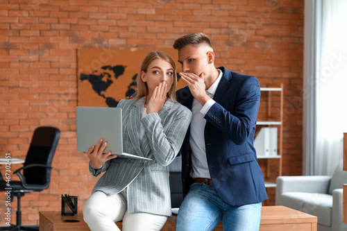 Male and female colleagues ...