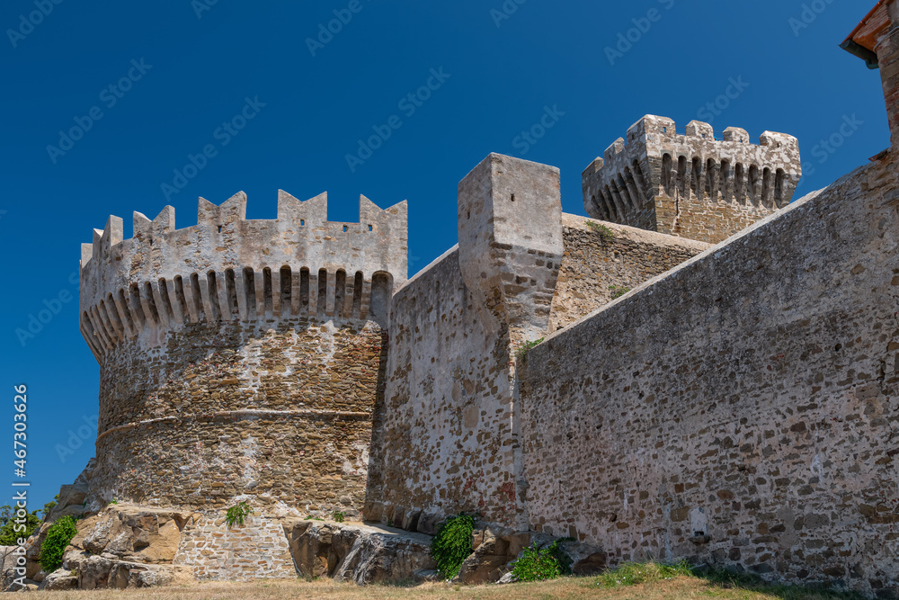 Populonia, a medieval massive fortress - Tuscany italy