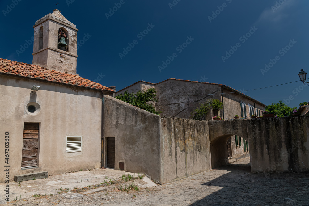 Church of Santa Croce in Populonia town - Italy