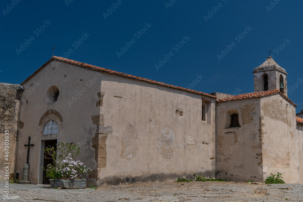 Church of Santa Croce in Populonia town - Italy