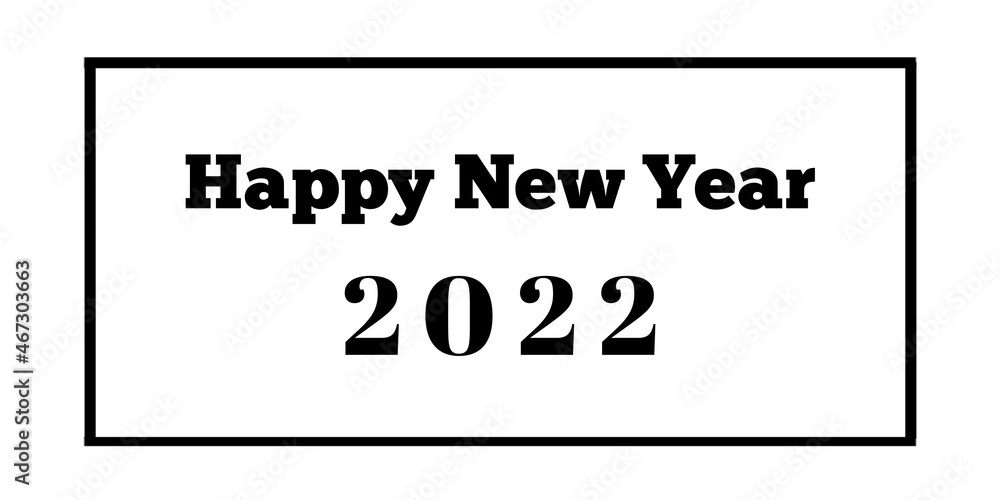 Happy new year 2022 greeting card with white background Happy new year 2022 greeting card with white background