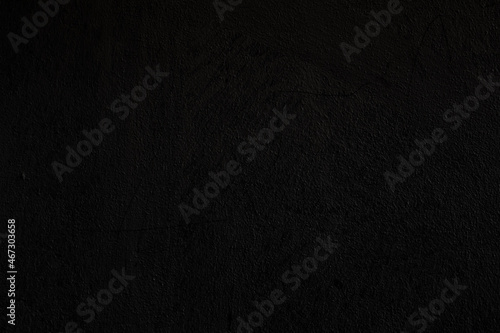 Black wall slate texture rough concrete floor, grungy black concrete surface as background