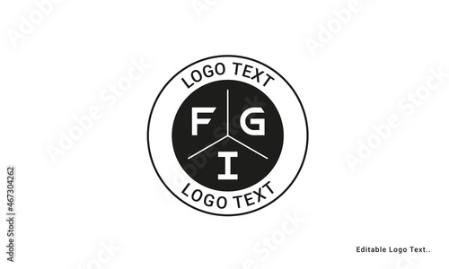 Vintage Retro FGI Letters Logo Vector Stamp 