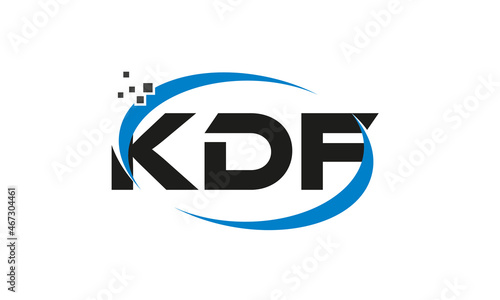 dots or points letter KDF technology logo designs concept vector Template Element photo