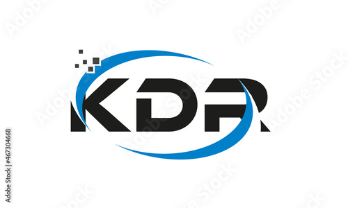 dots or points letter KDR technology logo designs concept vector Template Element photo