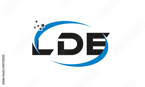 dots or points letter LDE technology logo designs concept vector Template Element photo
