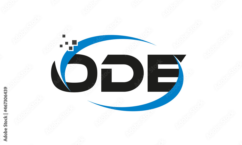dots or points letter ODE technology logo designs concept vector Template Element dots or points letter ODE technology logo designs concept vector Template Element