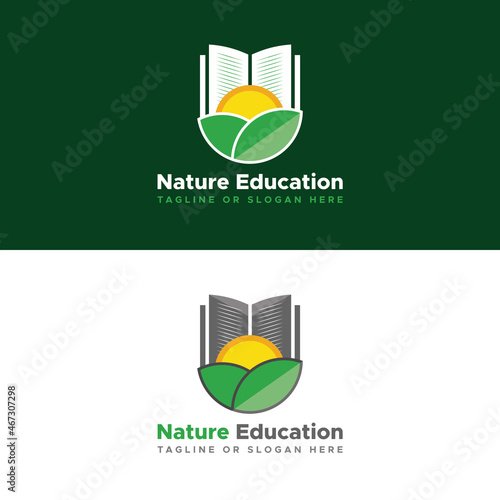 Vászonkép Nature Education Logo