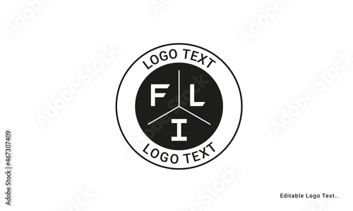 Vintage Retro FLI Letters Logo Vector Stamp 