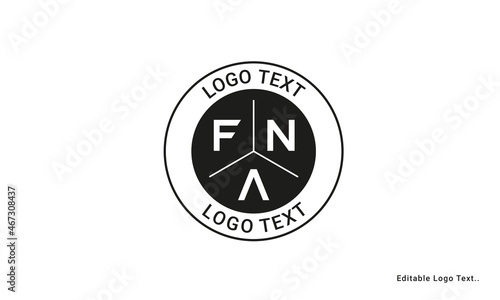Vintage Retro FNA Letters Logo Vector Stamp 