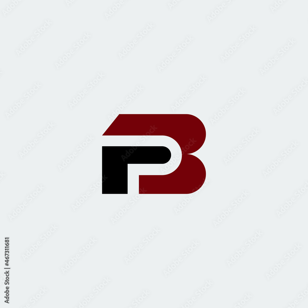 Illustration vector graphic template of letter P or B logo Illustration vector graphic template of letter P or B logo