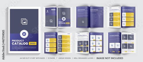 Modern product catalog design template, Company product catalogue design template, Minimalist product brochure template design