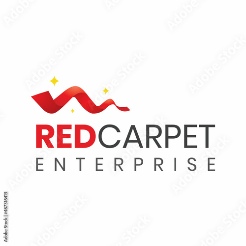 Red Carpet or ribbon enterprise logo 