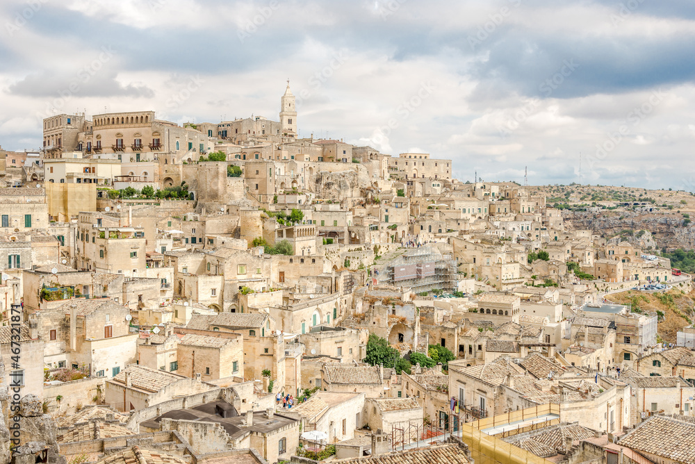 View at the Ancient town (Sassi) of Matera - Italy