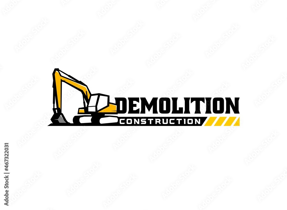 Excavator logo vector for construction company. Heavy equipment template vector illustration for your brand. Excavator logo vector for construction company. Heavy equipment template vector illustration for your brand.