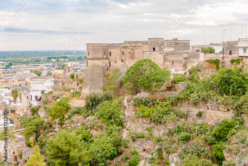Canvastavla View at the Medieval Castle of Massafra in Italy