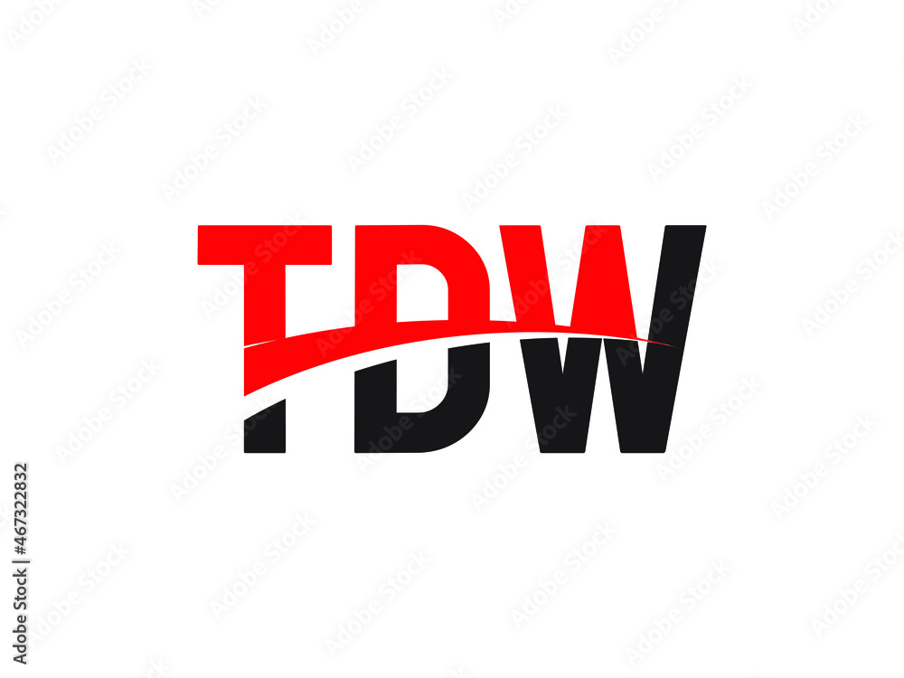 TDW Letter Initial Logo Design Vector Illustration